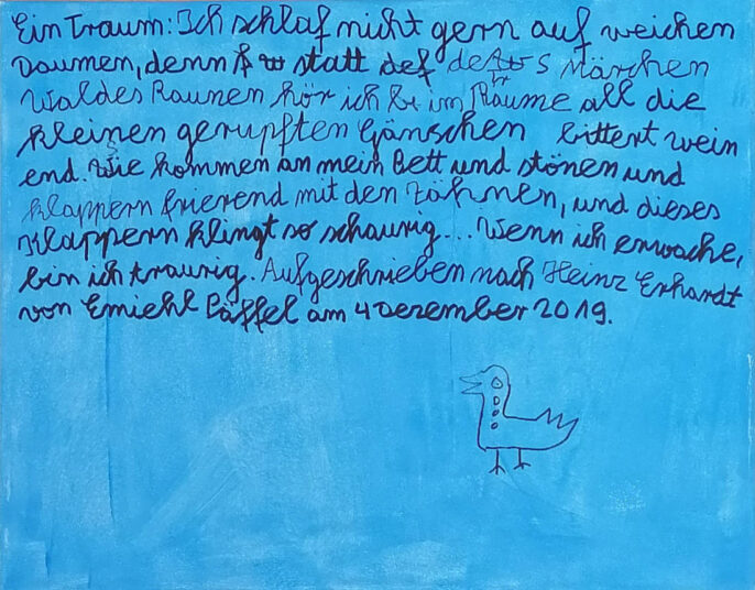 Emiehl Päffel, Ein Traum, 2019, € 150