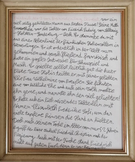 Markgraf Friedrich von Bayreuth, Text