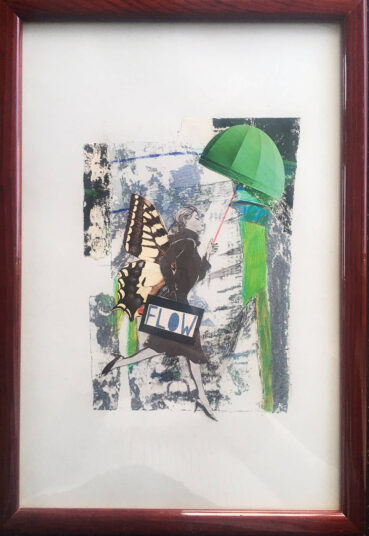 Uta-Kathleen Kalthoff, FLOW, 2021, Collage, 32 × 22 cm, € 160,- m.R.