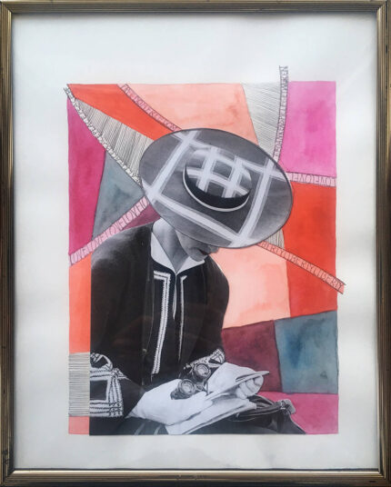 Uta-Kathleen Kalthoff, Gedankenspiele, 2023, Collage, 31 × 25 cm, € 220,- m.R.