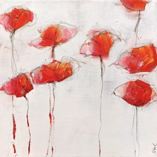 »Kleiner Frühling 5«, Bärbel Stolzenburg, 2026, Acryl, 20 × 20 cm, 95,– €